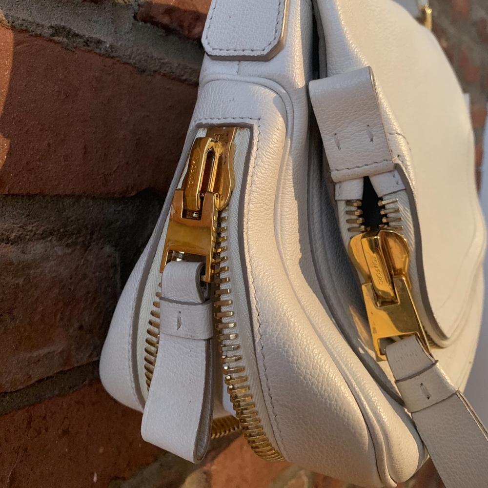 TOM FORD Jennifer Medium Crossbody Bag, White